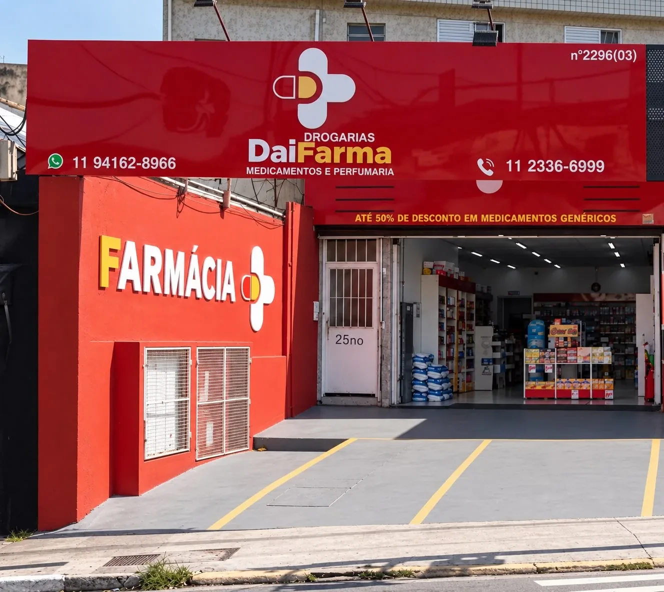 Fachada da Drogaria DaiFarma Climax